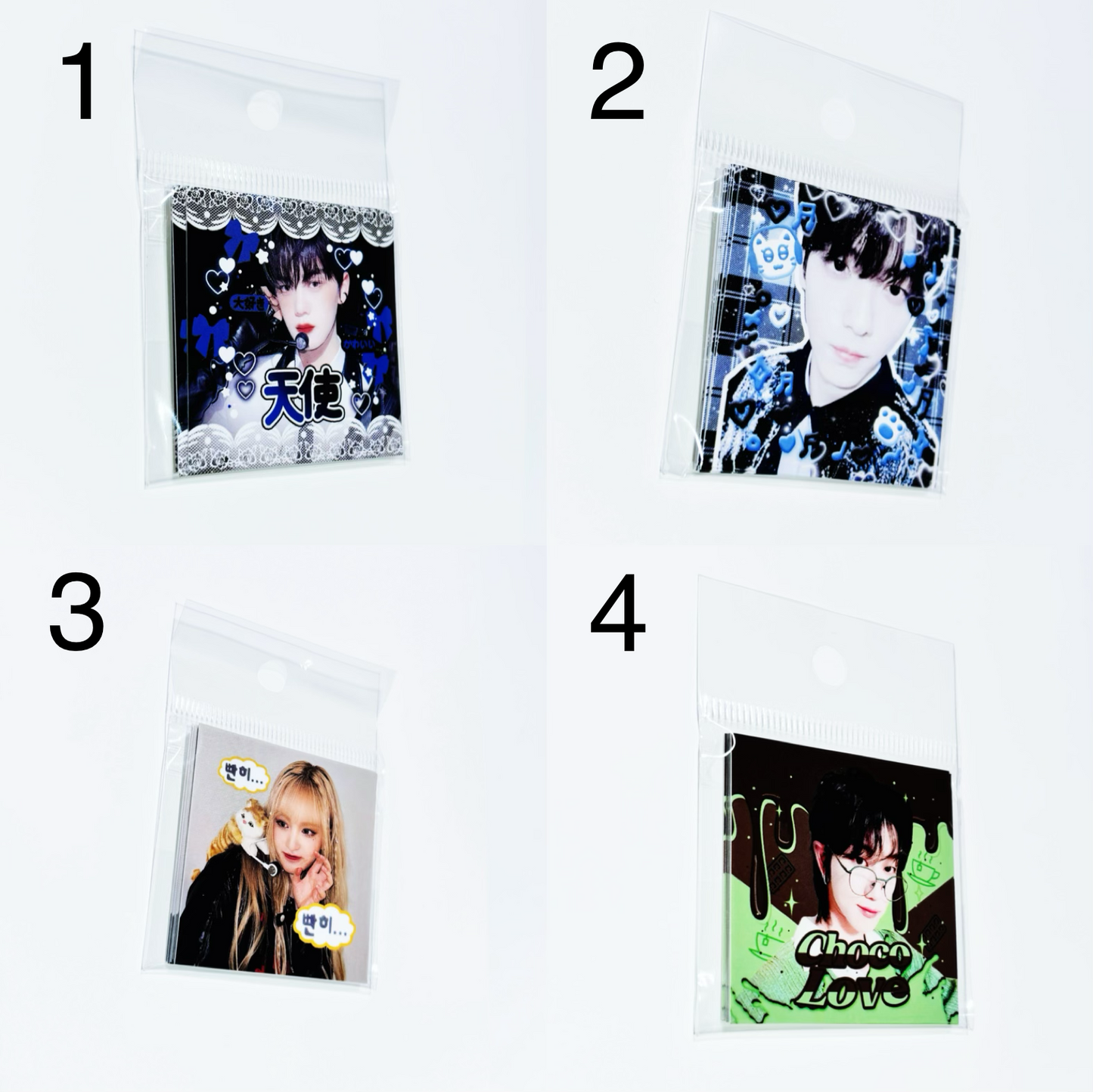 [Stationery Korea] Kpop Idol Square Sticker (10 pcs per pack)