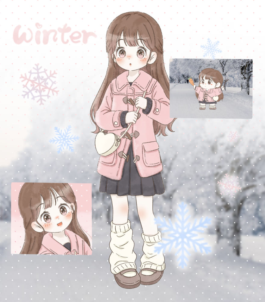 [Angkku] Winter Sticker Sheet (Ver. Girl)