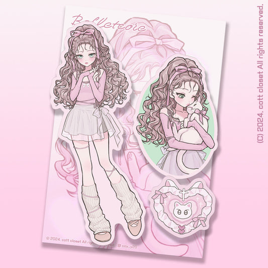 [Cott Closet] Balletcore Die Cut Sticker Set