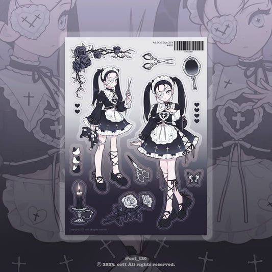 [Cott Closet] Maid Sticker Sheet