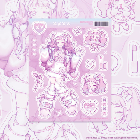 [Cott Closet] Heart Sticker Sheet