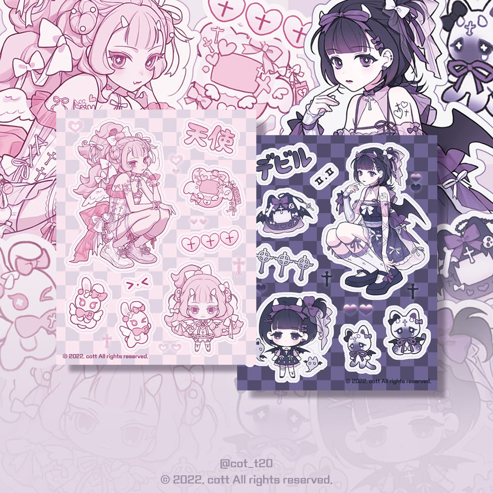 [Cott Closet] Tamagotchi Sticker Sheet