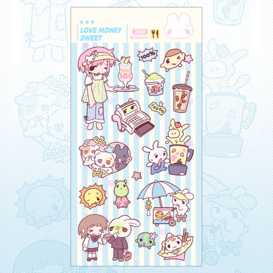 [3eotty] Love Money Sweet Deco Sticker Sheet