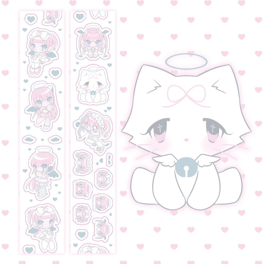 [Rumpumpum] Virtual Angel Holo Foil Kiss Cut Washi Tape