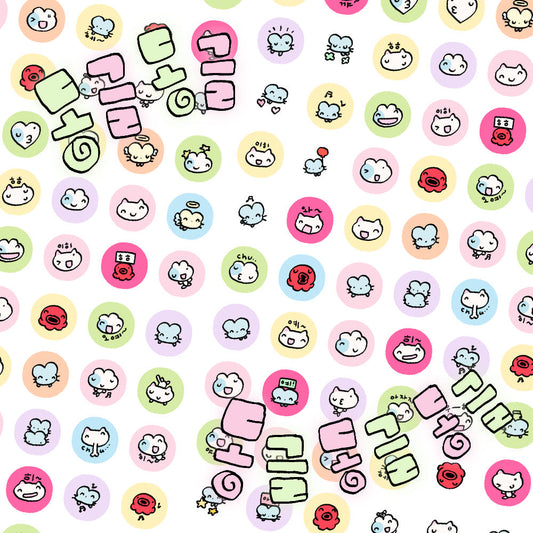 [Kittikaz.z] Round Round Circle Deco Sticker Sheet