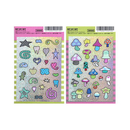 [Bit By Bit] Hologram Sticker Sheet (2 Options)