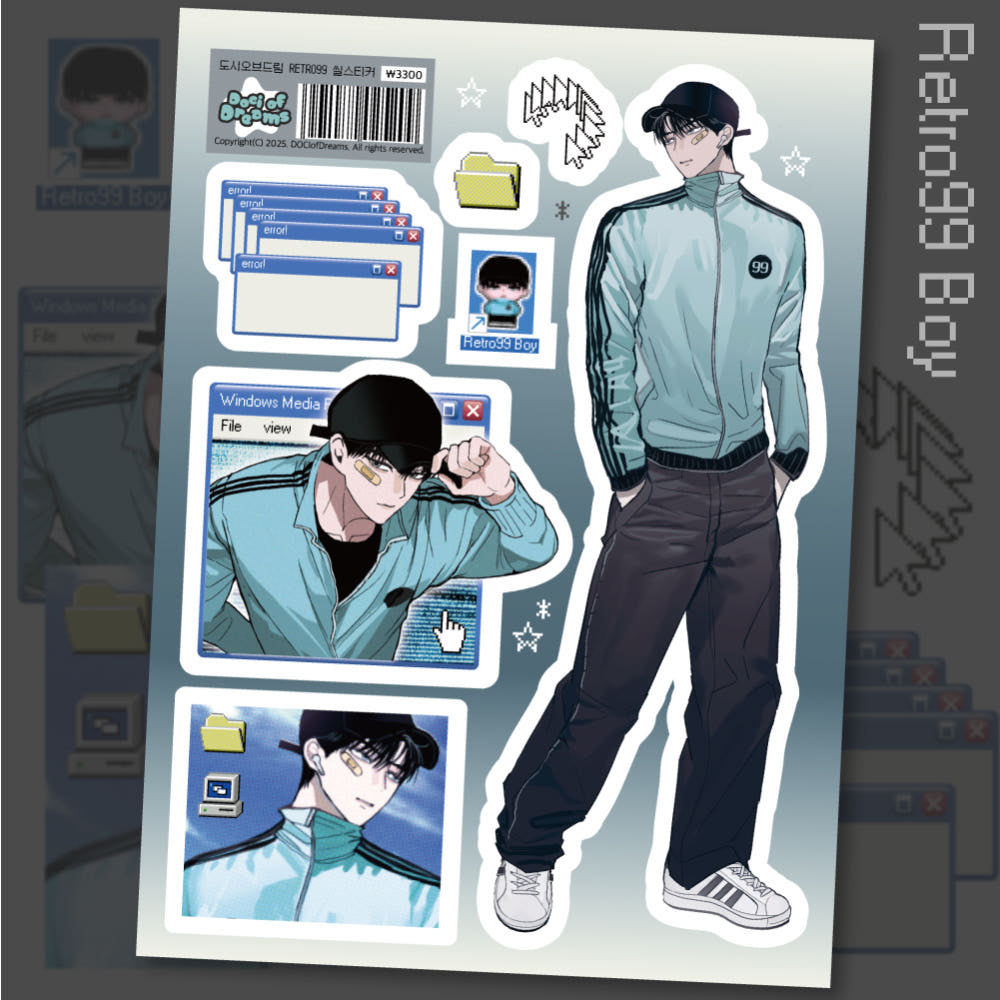[Doci of Dreams] Retro99 Character Sticker Sheet