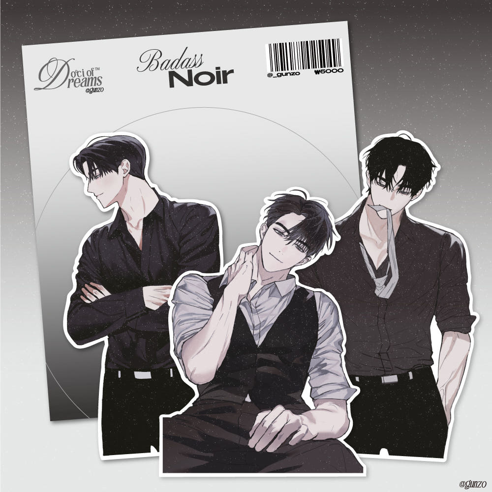 [Doci of Dreams] Badass Noir Die Cut Sticker Set