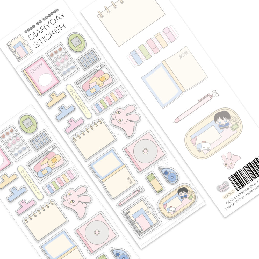 [Doci of Dreams] Diary Day Sticker Sheet