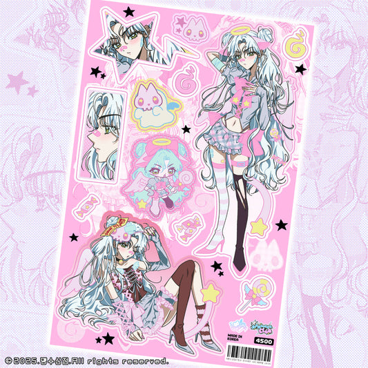 [Yifuu.0u] Angel Fox Sticker Sheet
