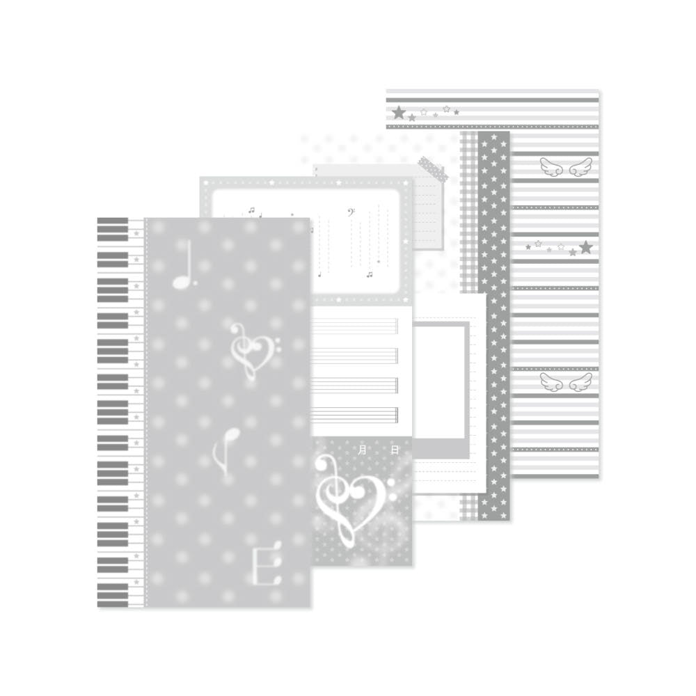 [Atoz Club] Monochrome Memo Sticker Set