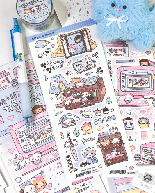 [Maybean] Cozy Dream Diary Sticker Sheet