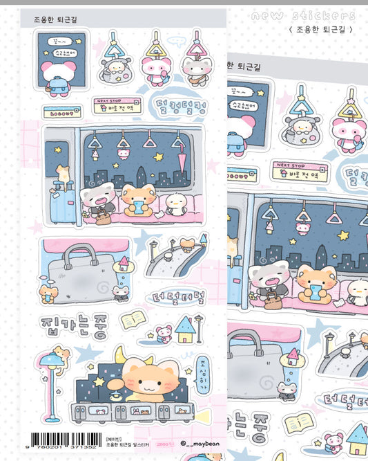 [Maybean] Quiet Commute Home Sticker Sheet