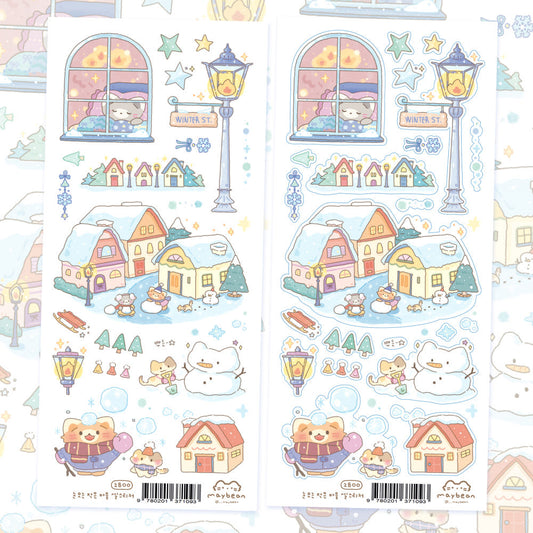 [Maybean] A Small Snowy Village Sticker Sheet