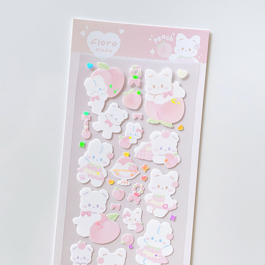 [Floro Studio] Peach Deco Sticker