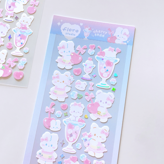 [Floro Studio] Cherry Soda Deco Sticker