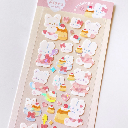 [Floro Studio] Pudding Deco Sticker