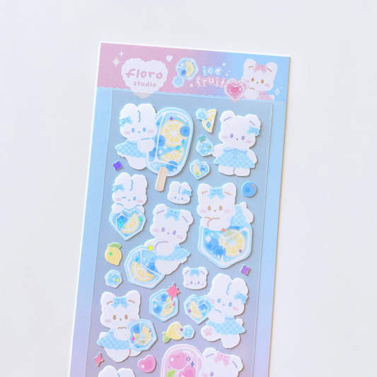 [Floro Studio] Ice Fruit Deco Sticker