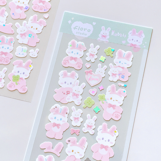 [Floro Studio] Rabbit Deco Sticker