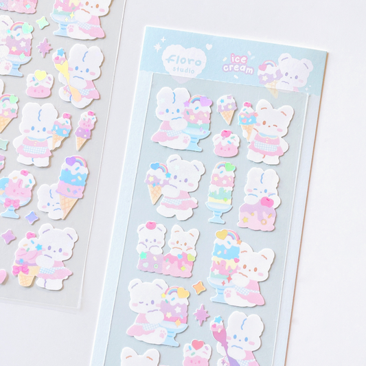 [Floro Studio] Ice Cream Deco Sticker