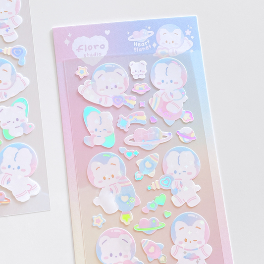 [Floro Studio] Heart Planet Deco Sticker