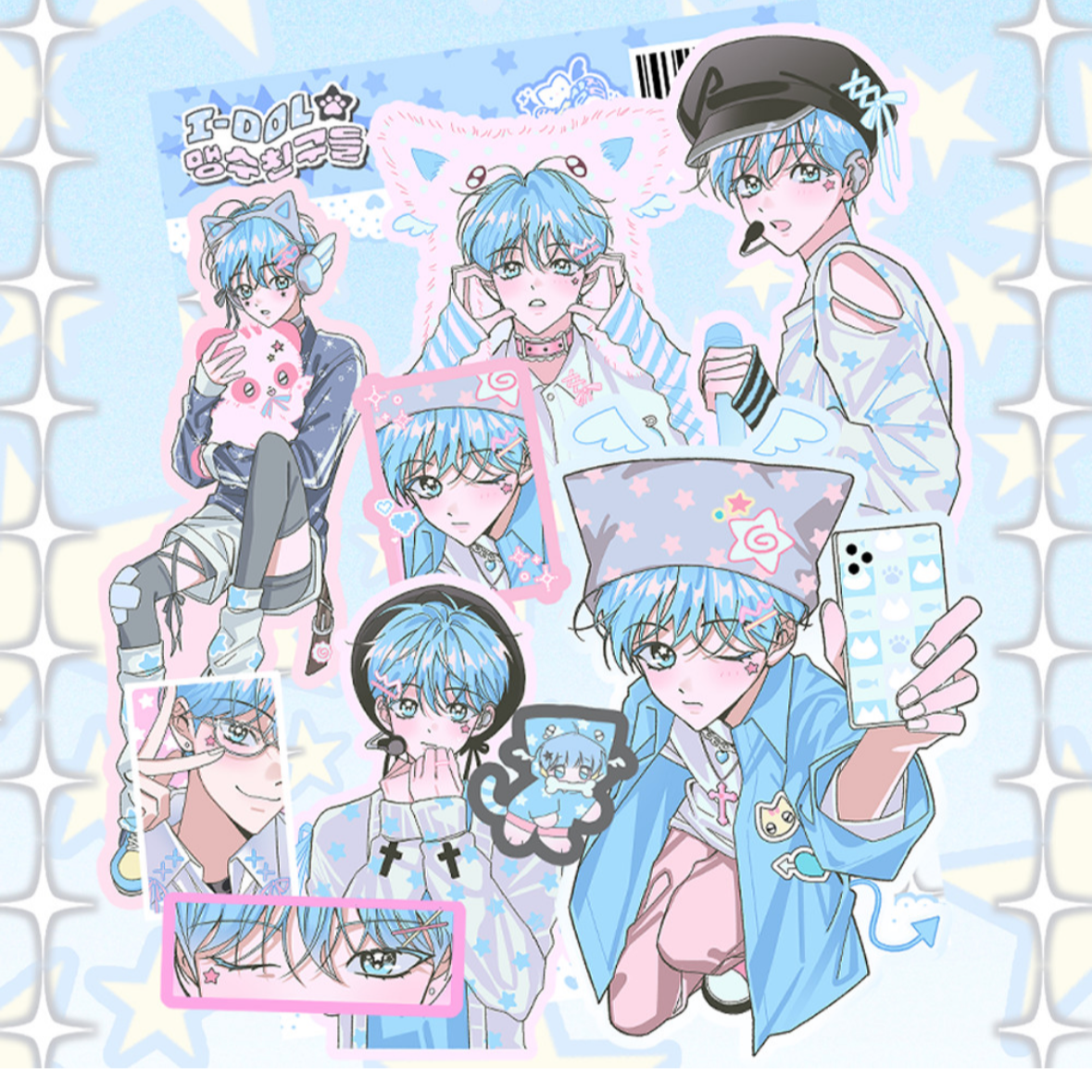 [Yifuu.0u] Idol! Beast Friends Sak Sak Die Cut Sticker Set – It's Deco Day