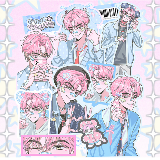 [Yifuu.0u] Idol! Beast Friends Hobum Die Cut Sticker Set