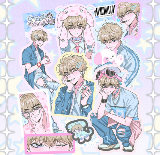 [Yifuu.0u] Idol! Beast Friends 리든 Die Cut Sticker Set