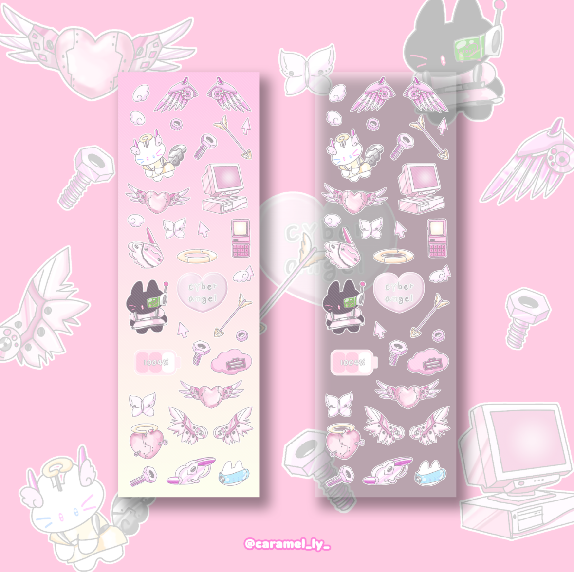 [Caramelly] Cyber Angel Nyang Deco Sticker Sheet