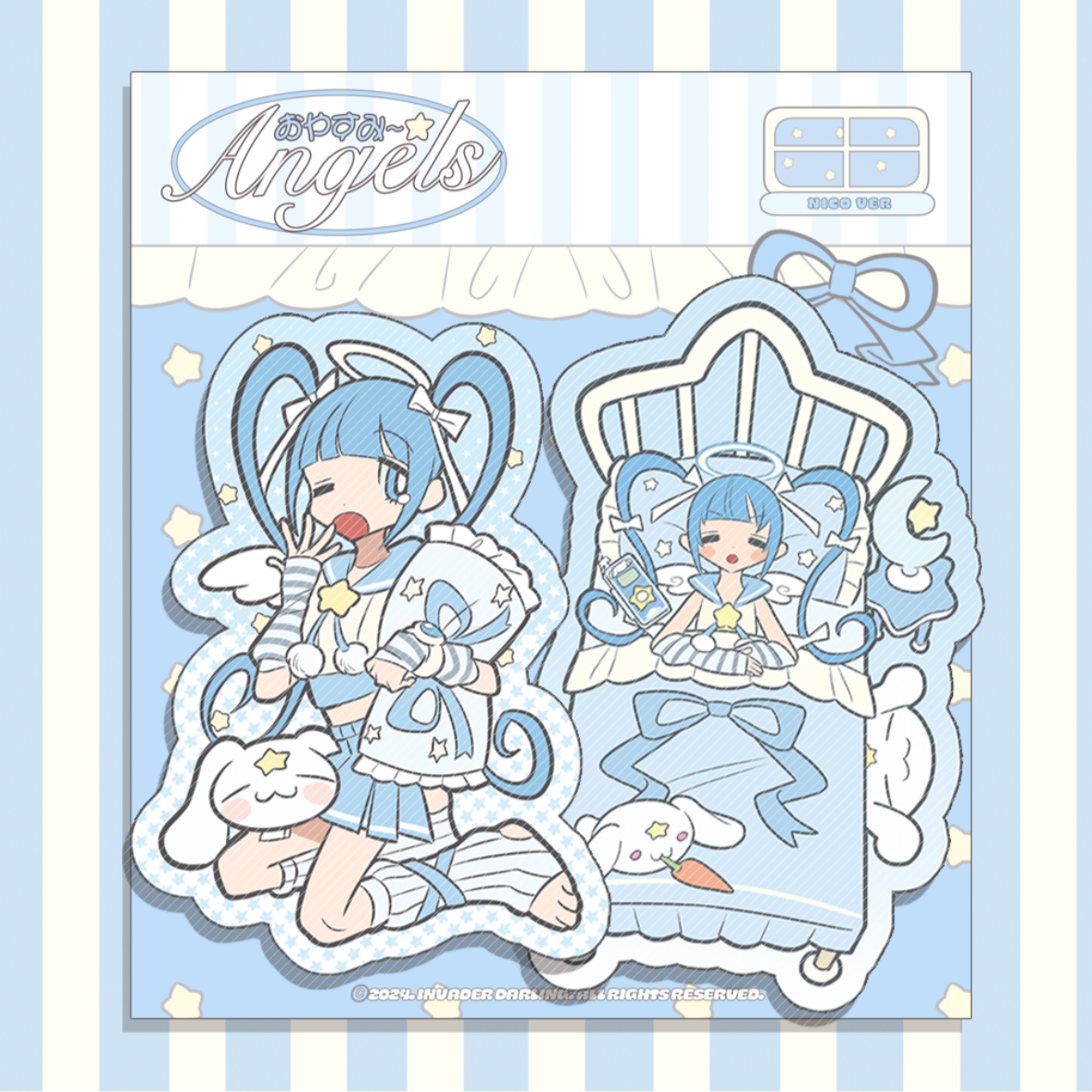 [Invaderdarling] Sleep Well Angel Die Cut Sticker Set