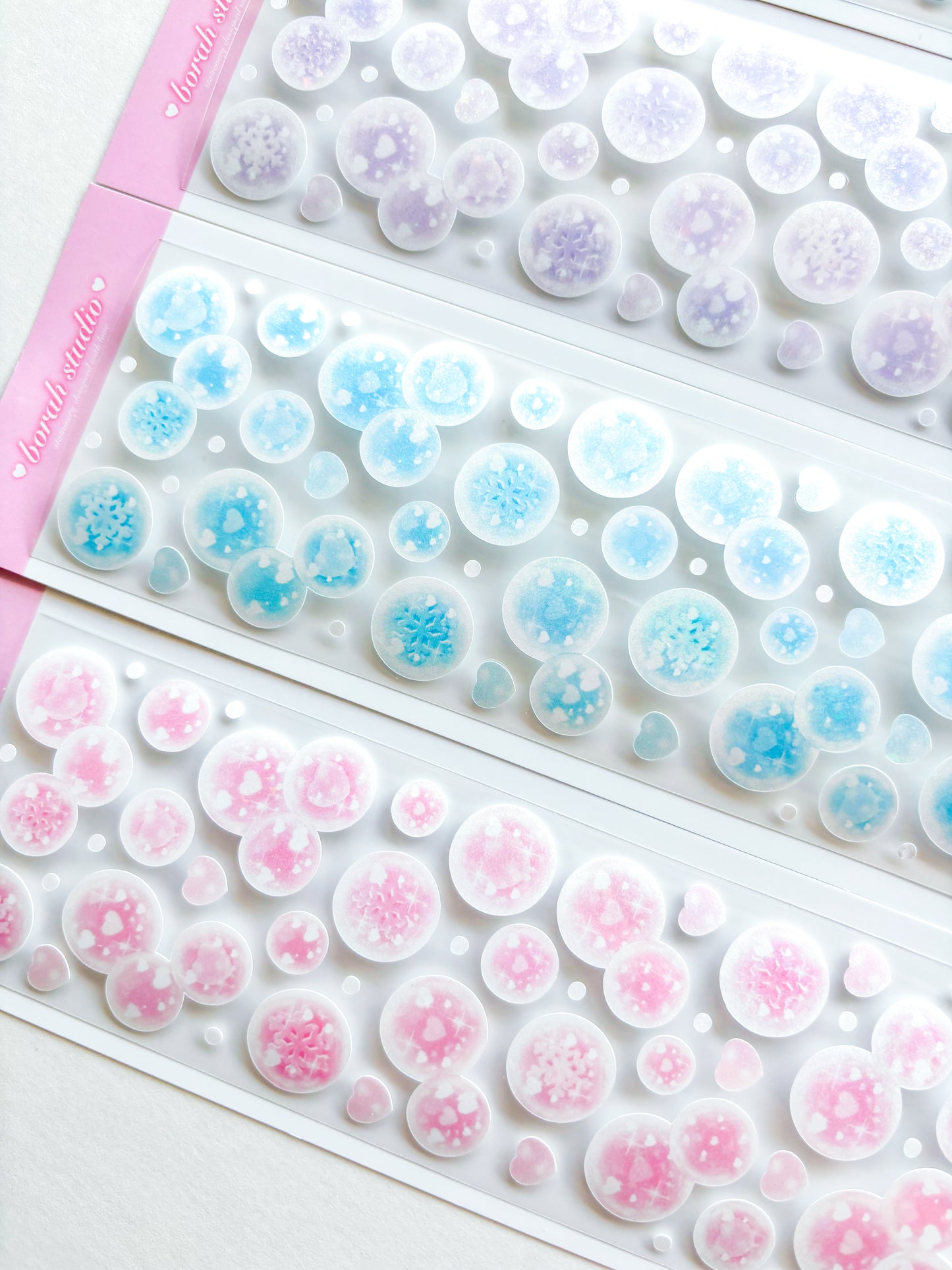 [borahstudio] Snowy Love Bubbles Deco Sticker Sheet