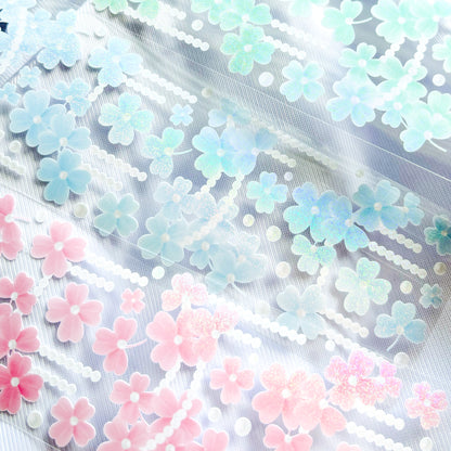 [borahstudio] Pearly Clover Drops Deco Sticker