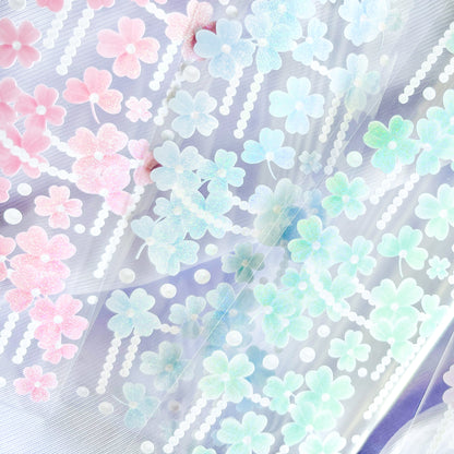 [borahstudio] Pearly Clover Drops Deco Sticker