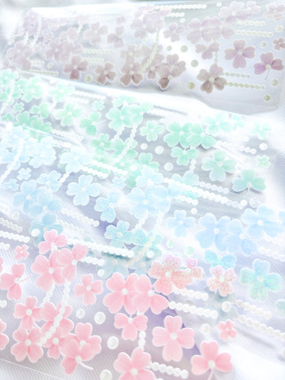 [borahstudio] Pearly Clover Drops Deco Sticker