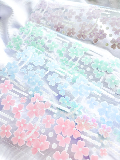 [borahstudio] Pearly Clover Drops Deco Sticker