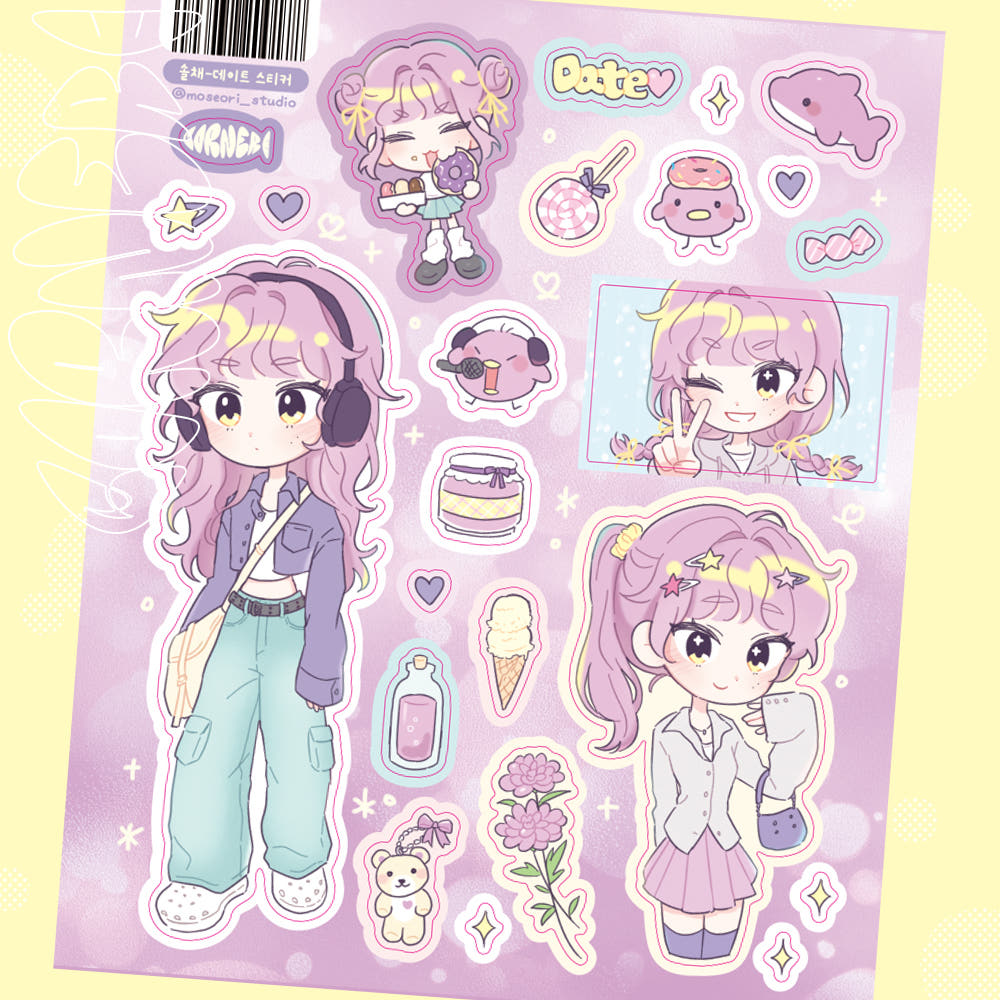 [Moseori Studio] Solchae - Date Sticker Sheet