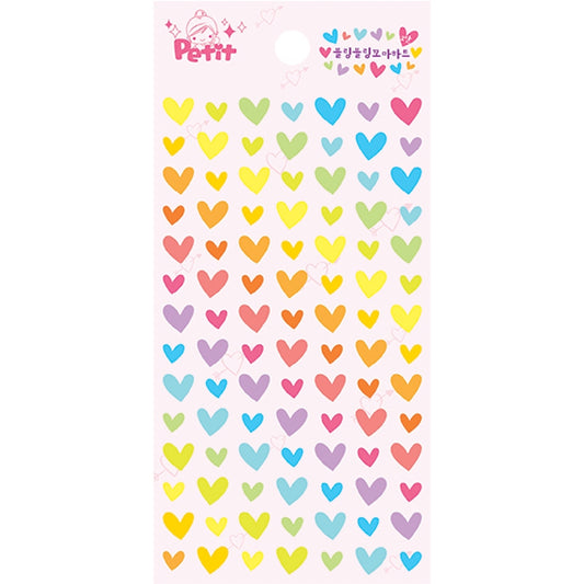 [Stationery Korea] Epoxy Hearts Deco Sticker