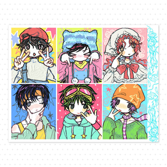 [Amustew] Hat Hat Hat Sticker Sheet