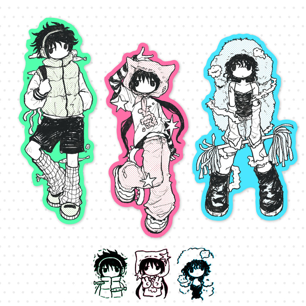 [Amustew] RGB Die Sticker (3 Options)