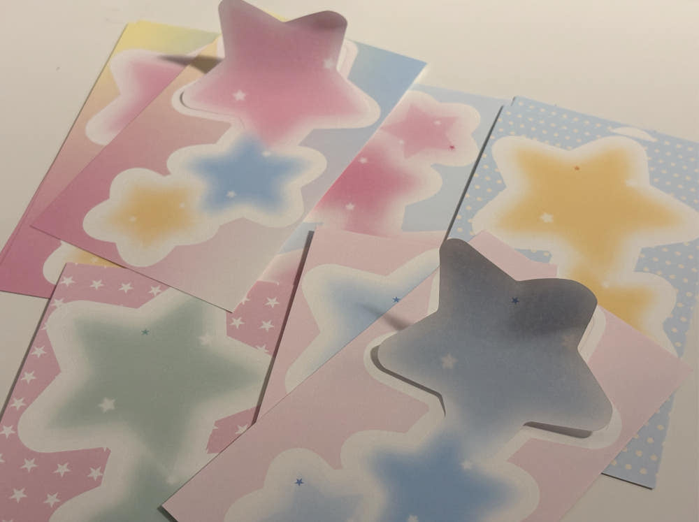 [Happiest Fluffy Shop] Big Star Memo Sticker Set