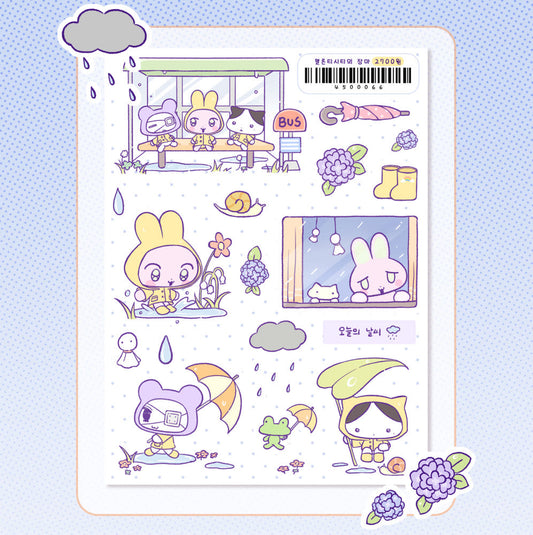 [Tetrapod] Melon Tea City's Rainy Season Sticker Sheet
