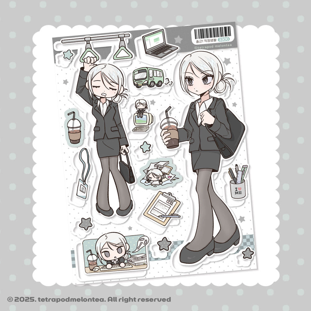 [Tetrapod] Daily Work Life Sticker Sheet – It's Deco Day