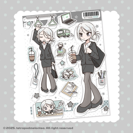 [Tetrapod] Daily Work Life Sticker Sheet