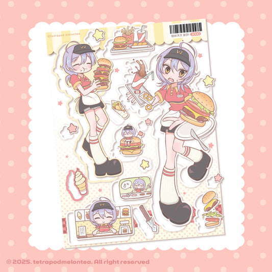 [Tetrapod] I Like Hamburgers Sticker Sheet