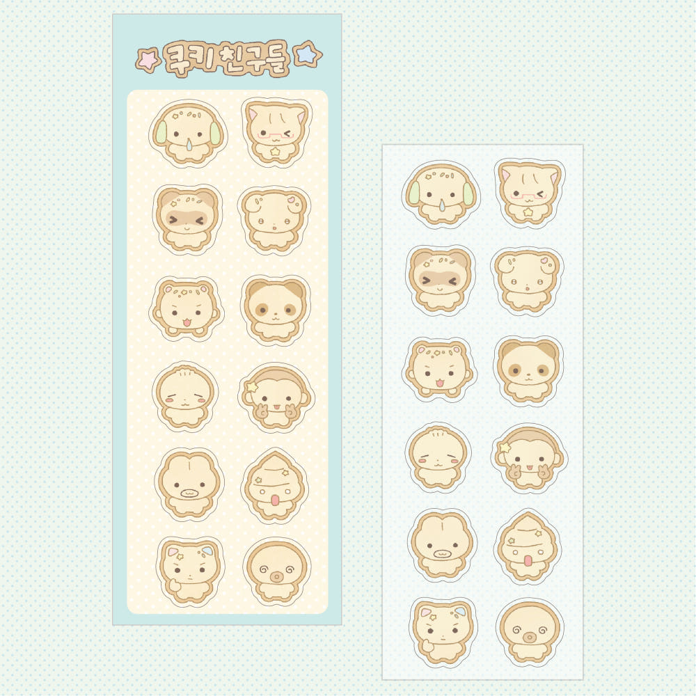 [Kkumo Kkumo] Cookie Friends Sticker Sheet