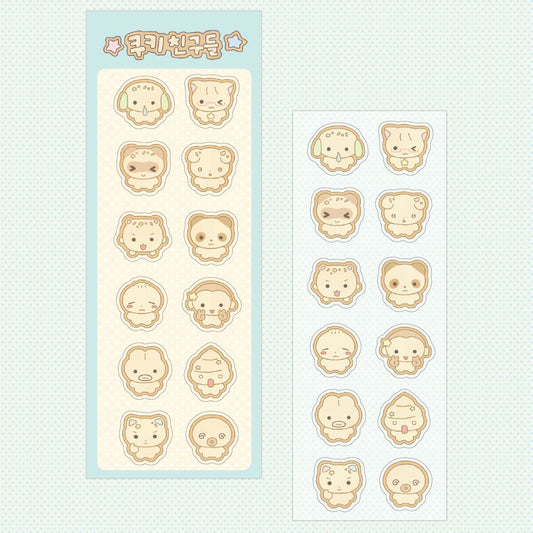 [Kkumo Kkumo] Cookie Friends Sticker Sheet