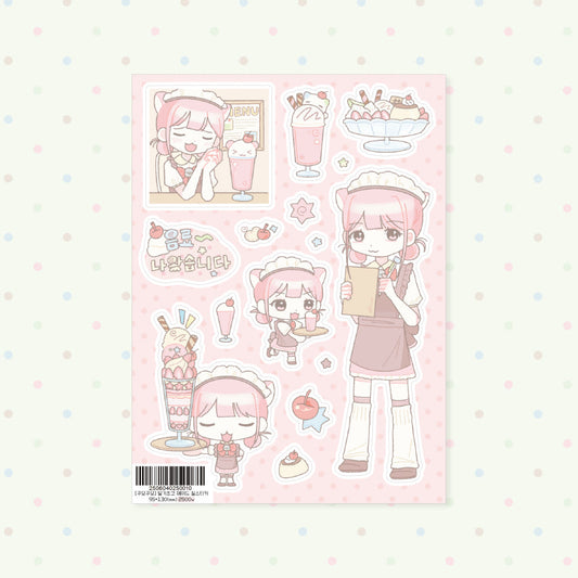 [Kkumo Kkumo] Strawberry Choco Sticker Sheet