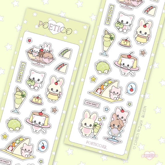 [Poetico] I Want Dessert Sticker Sheet