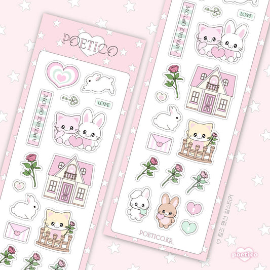 [Poetico] Rose Mansion Sticker Sheet