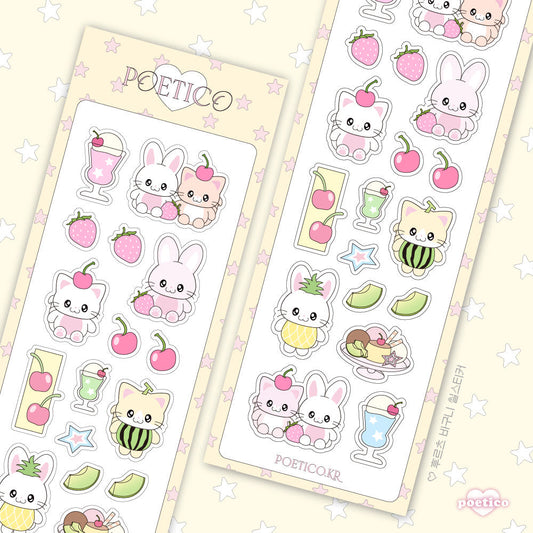 [Poetico] Fruits Bucket Sticker Sheet